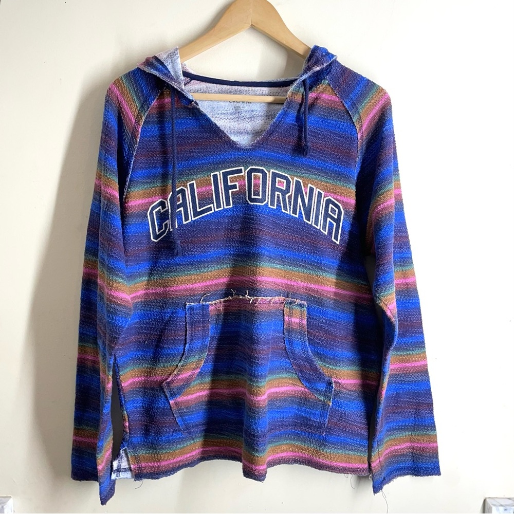 American Crown Striped Baha California Hoodie Multicolor women’s M